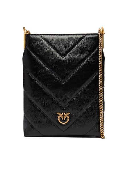 PINKO Torebka Flat Satchel AI 25-26 PCPL 105352 A2W2 Czarny. Czarne torebki klasyczne Pinko, bez wzorów, ze skóry, bez dodatków. Za 1,149.00 zł.