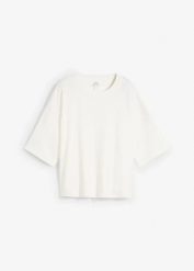 T-shirt z czystej bawełny organicznej. Czerwone t-shirty bonprix, bez wzorów, z bawełny, bez kołnierzyka, bez ramiączek. Za 69.99 zł.