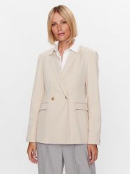 Tommy Hilfiger Marynarka Poly WW0WW39097 Beżowy Slim Fit. Brązowe marynarki i żakiety TOMMY HILFIGER, bez wzorów, z syntetyku. Za 439.99 zł.