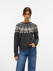 Vero Moda Sweter w kolorze antracytowym rozmiar: S. Czarne swetry Vero Moda, s, bez wzorów, z wełny, bez ramiączek. Za 104.89 zł.