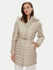 Calvin Klein Płaszcz przejściowy K20K207109 Beżowy Slim Fit. Brązowe płaszcze Calvin Klein, xl, bez wzorów, z syntetyku, bez kaptura. Za 599.99 zł.