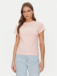 Guess T-Shirt V5GI15 J1314 Różowy Shirt Fit. Czerwone t-shirty Guess, xs, z aplikacjami, z bawełny, bez kołnierzyka, bez ramiączek. Za 89.99 zł.