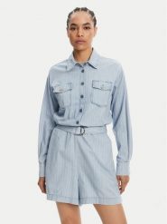 Liu Jo Kombinezon UA5156 D4989 Błękitny Regular Fit. Niebieskie sukienki Liu Jo, bez wzorów, z bawełny, bez kołnierzyka, bez ramiączek. Za 649.99 zł.