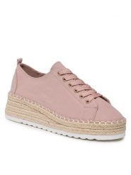 Jenny Fairy Espadryle WS190704-01 Różowy. Czerwone espadryle Jenny Fairy, bez wzorów, z materiału, bez obcasa, bez zapięcia. Za 119.99 zł.