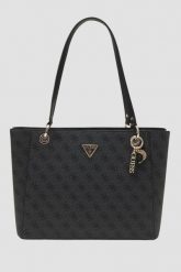 GUESS Szara shopperka damska Noelle Tote. Szare shopper Guess, z aplikacjami, ze skóry ekologicznej, bez dodatków. W wyprzedaży za 599.99 zł.
