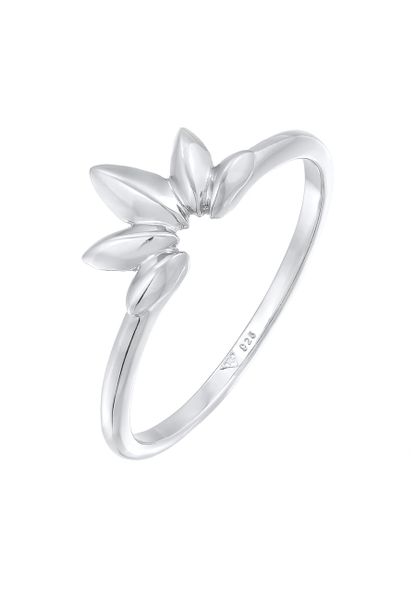 Elli Damski Kształt Liścia Natura Elegancki ze srebra próby 925 Sterling Silver Pierścionki 1 ct. Szare pierścionki Elli, srebrne. Za 198.99 zł.