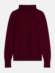 Just Cashmere Kaszmirowy golf w kolorze bordowym rozmiar: L. Czerwone golfy Just Cashmere, l, bez wzorów, z kaszmiru, bez ramiączek. Za 413.99 zł.