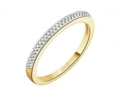 Pierścionek z żółtego złota z diamentami - 0,06 ct - próba 375. Żółte pierścionki Apart, z diamentem, złote. Za 1,629.00 zł.