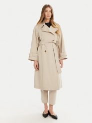 Marella Trencz Grolla 2513021051 Beżowy Regular Fit. Brązowe płaszcze Marella, bez wzorów, z bawełny, bez kaptura. Za 1,169.00 zł.