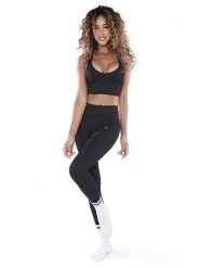 Athleas Top sportowy "Eva" w kolorze czarnym rozmiar: M/L. Czarne koszulki sportowe Athleas, bez wzorów, z materiału, bez ramiączek, outdoorowe. Za 130.99 zł.