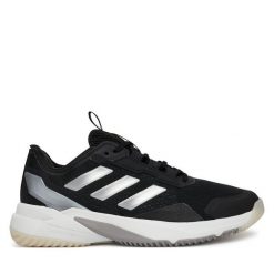 Buty halowe adidas. Czarne obuwie sportowe Adidas, bez zapięcia. Za 649.99 zł.