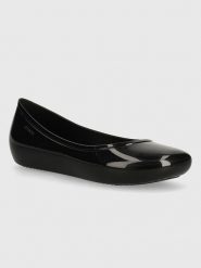 Crocs Baleriny "Brooklyn High Shine Flat" w kolorze czarnym rozmiar: 38/39. Czarne baleriny Crocs, bez wzorów, bez obcasa. Za 118.84 zł.
