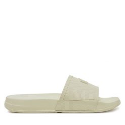 Klapki FitFlop. Zielone klapki FitFlop, bez wzorów, bez obcasa. Za 89.99 zł.