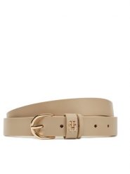 Tommy Hilfiger Pasek Damski Essential Effortless 2.5 AW0AW16836 Beżowy. Brązowe paski TOMMY HILFIGER, bez wzorów, ze skóry. Za 139.99 zł.