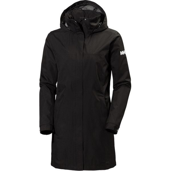 Długi płaszcz damski Helly Hansen Aden. Czarne płaszcze Helly Hansen, s, bez wzorów, z materiału, bez kaptura. Za 669.00 zł.