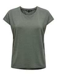 ONLY Koszulka w kolorze khaki rozmiar: L. Brązowe bluzki Only, l, bez wzorów, bez kołnierzyka, bez ramiączek. Za 51.45 zł.