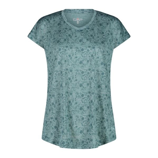 Koszulka damska turystyczna CMP 35N5496. Zielone koszulki sportowe CMP, bez wzorów, bez ramiączek. Za 109.99 zł.