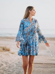 Isla Bonita by SIGRIS Sukienka w kolorze niebieskim rozmiar: S. Niebieskie sukienki Isla Bonita by SIGRIS, na co dzień, s, bez wzorów, z bawełny, bez kołnierzyka, bez ramiączek, midi, proste. Za 83.62 zł.