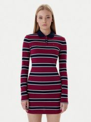 Tommy Jeans Sukienka codzienna DW0DW21901 Czerwony Regular Fit. Czerwone sukienki Tommy Jeans, na co dzień, s, bez wzorów, z bawełny, bez kołnierzyka, bez ramiączek, proste. Za 329.99 zł.