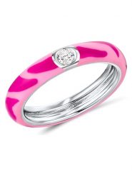 Les Favorites Srebrny pierścionek z cyrkoniami rozmiar: 52. Różowe pierścionki Les Favorites, z cyrkonią, srebrne. Za 73.99 zł.