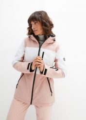 Funkcjonalna kurtka narciarska, wodoodporna. Czerwone kurtki narciarskie bonprix, s, bez wzorów, bez kaptura, narciarskie. Za 379.99 zł.