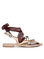 PINKO Sandały Gianira 30 SD0547 P003 Beżowy. Brązowe sandały Pinko, bez wzorów, bez obcasa, na płaskiej podeszwie, bez zapięcia. Za 1,079.00 zł.