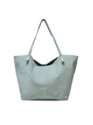 Patrizia Pepe Torebka 2B0130/L153 Turkusowy. Niebieskie shopper Patrizia Pepe, bez wzorów, ze skóry, bez dodatków. Za 909.99 zł.