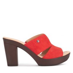 Klapki Lasocki. Czerwone klapki Lasocki, bez wzorów, bez obcasa. Za 169.99 zł.