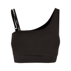 Asymetryczny biustonosz z odzysku Urban Classics. Czarne bielizna sportowa Urban Classics, xl, bez wzorów. Za 215.50 zł.