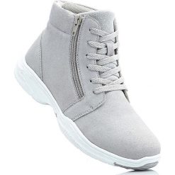 Sneakersy skórzane bonprix szary. Obuwie sportowe bonprix. Za 119.99 zł.