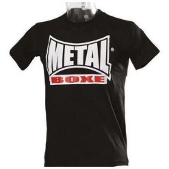 Koszulka z krótkim rękawem Metal Boxe vintage. Czarne bluzki METAL BOXE, m, bez wzorów, sportowe, bez kołnierzyka, bez ramiączek. Za 159.50 zł.