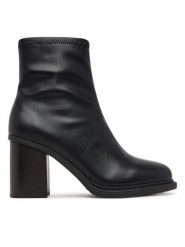 Aldo Botki Xiomara 14116550 Czarny. Czarne botki Aldo, bez wzorów, ze skóry, bez obcasa, na słupku, bez zapięcia. Za 529.99 zł.