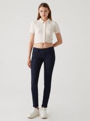 LTB Dżinsy "Molly" - Skinny fit - w kolorze granatowym rozmiar: W27/L34. Niebieskie jeansy LTB, l, z aplikacjami, z podwyższonym stanem. Za 96.60 zł.