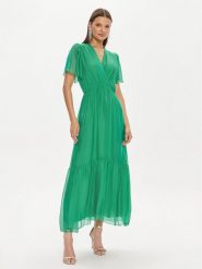 Haveone Sukienka letnia AFF-L013 Zielony Regular Fit. Zielone sukienki Haveone, na lato, l, bez wzorów, z jedwabiu, bez kołnierzyka, bez ramiączek. Za 539.99 zł.