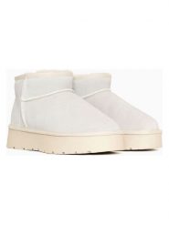 NICEBAY Skórzane botki zimowe "Mina" w kolorze kremowym rozmiar: 37. Brązowe botki NICEBAY, na zimę, bez wzorów, ze skóry, bez obcasa, na platformie, bez zapięcia. Za 195.99 zł.