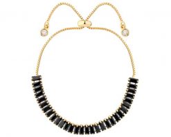 Bransoletka z mosiądzu pozłacana z cyrkoniami i szklanymi detalami. Bransoletki Artelioni, z cyrkonią, pozłacane. Za 139.00 zł.