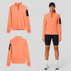 BLUZA TREKKINGOWA 4F SPORTOWA BEZ KAPTURA SZYBKOSCHNĄCA KOLOR POMARAŃCZOWY. Brązowe bluzy 4f, l, bez wzorów, z materiału, bez kaptura. Za 133.00 zł.