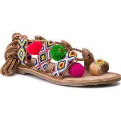 Sandały GIOSEPPO - Amuleto 39319-40 Multicolor. Żółte klapki Gioseppo, bez wzorów, z materiału, bez obcasa, na obcasie, bez zapięcia. W wyprzedaży za 159.00 zł.