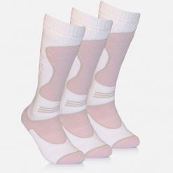 Skarpety Damskie Zimowe Narciarskie Zestaw 3 sztuk SURFANIC Pro Tech Różowe. Białe rękawiczki Surfanic, bez wzorów. Za 109.99 zł.