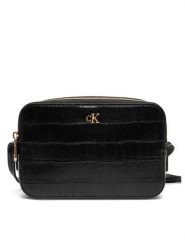 Calvin Klein Torebka Ck Croc Camera Bag LV04F3285G Czarny. Czarne torebki klasyczne Calvin Klein, bez wzorów, ze skóry, bez dodatków. Za 469.99 zł.