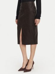 Liu Jo Spódnica z imitacji skóry WF6209 E1157 Brązowy Regular Fit. Brązowe spódnice Liu Jo, bez wzorów, ze skóry. Za 729.99 zł.