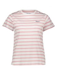 Pepe Jeans Koszulka w kolorze jasnoróżowo-białym rozmiar: XL. Białe bluzki Pepe Jeans, xl, bez wzorów, z bawełny, bez kołnierzyka, bez ramiączek. Za 88.02 zł.
