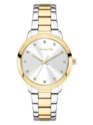 Tamaris Zegarek kwarcowy w kolorze srebrno-złotym rozmiar: onesize. Szare, analogowe zegarki Tamaris, metalowe. Za 139.87 zł.