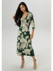 Aniston Sukienka w kolorze jasnozielono-zielonym rozmiar: 40. Zielone sukienki Aniston, bez wzorów, bez kołnierzyka, bez ramiączek, midi. Za 109.00 zł.