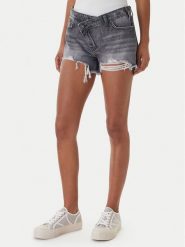 Guess Jeans Szorty jeansowe W6GDZ8 D6572 Szary Regular Fit. Szare szorty Guess Jeans, z aplikacjami, z bawełny. Za 379.99 zł.