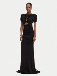 Babylon Sukienka wieczorowa MF0200 Czarny Slim Fit. Czarne sukienki Babylon, bez wzorów, z wiskozy, wizytowe, bez kołnierzyka, bez ramiączek. Za 1,819.00 zł.