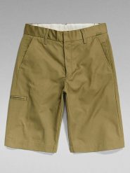 G-Star Bermudy w kolorze khaki rozmiar: W28. Brązowe szorty G-Star, bez wzorów, z bawełny, retro, z podwyższonym stanem. Za 123.25 zł.