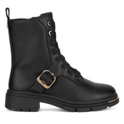 Botki MEXX. Czarne botki Mexx, bez wzorów, bez obcasa, na płaskiej podeszwie, bez zapięcia. Za 359.99 zł.
