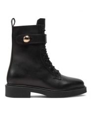 Furla Botki Sfera Army YI46SFE WU0000 O6000 Czarny. Czarne botki Furla, bez wzorów, ze skóry, bez obcasa, na płaskiej podeszwie, bez zapięcia. Za 1,399.00 zł.