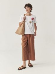 TATUUM Koszulka w kolorze białym rozmiar: L. Białe bluzki Tatuum, l, bez wzorów, z bawełny, bez kołnierzyka, bez ramiączek. Za 113.10 zł.